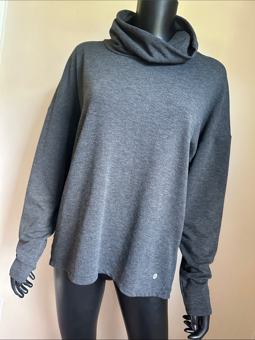 Apana Yoga Women's Dark Gray Turtleneck Sweater